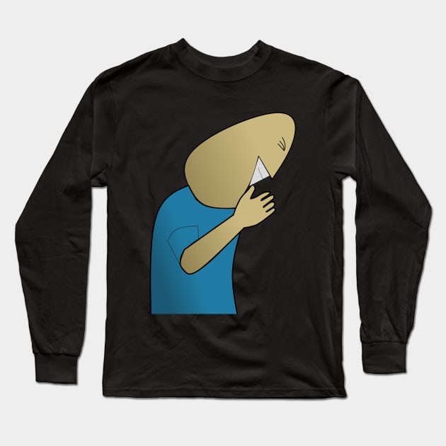 Cartoon illustration of a person laughing Long Sleeve T-Shirt by Jorgi125